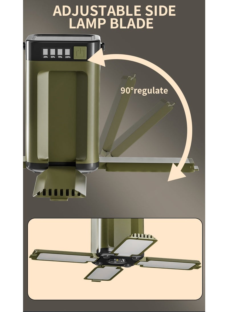 زونيكس مصباح تخييم محمول - شحن بالطاقة الشمسية، بنك طاقة USB، ضوء طوارئ SOS، 6 أوضاع، مقاوم للماء IPX4، 266 جرام خفيف جدًا مع خطاف للطوارئ، التخييم، التنزه سيرًا - Image 5